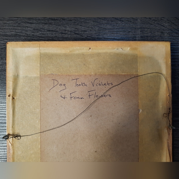 Vintage Pressed Flowers Framed Wall Art Decor Artist Signed - Picture 8 of 10